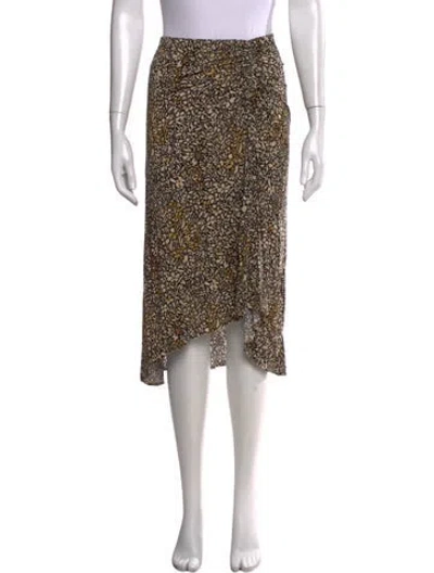 Pre-owned Ba&sh Floral Print Midi Length Skirt In Neutral
