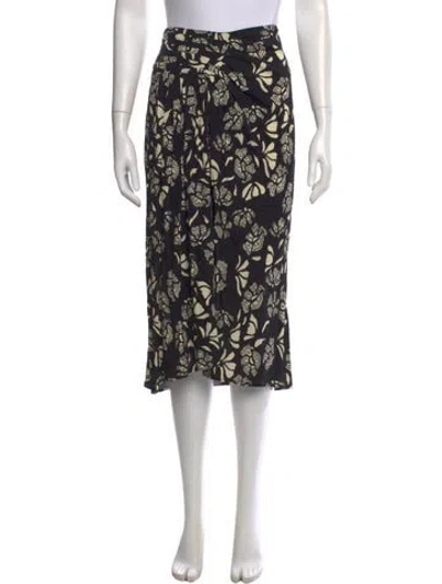 Pre-owned Ba&sh Floral Print Midi Length Skirt In Purple