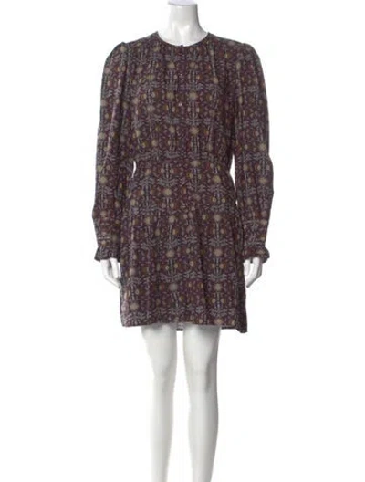 Pre-owned Ba&sh Floral Print Mini Dress In Multi