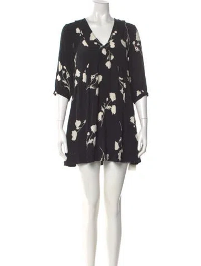 Pre-owned Ba&sh Floral Print Mini Dress In Multi