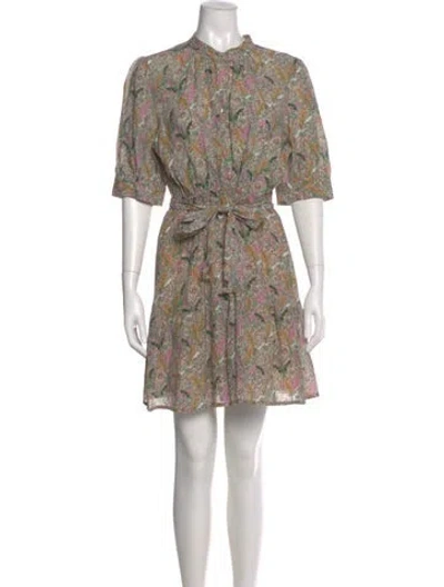 Pre-owned Ba&sh Floral Print Mini Dress In Multi