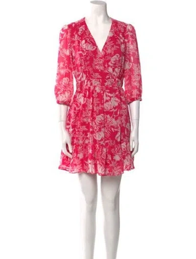 Pre-owned Ba&sh Floral Print Mini Dress In Multi