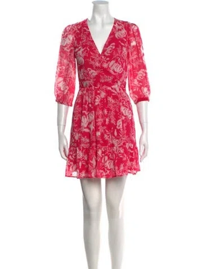 Pre-owned Ba&sh Floral Print Mini Dress In Multi