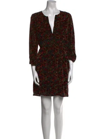 Pre-owned Ba&sh Floral Print Mini Dress In Multi