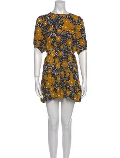 Pre-owned Ba&sh Floral Print Mini Dress In Multi