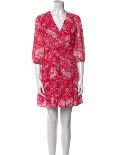 Pre-owned Ba&sh Floral Print Mini Dress In Multi