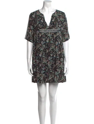 Pre-owned Ba&sh Floral Print Mini Dress In Multi