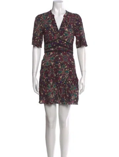 Pre-owned Ba&sh Floral Print Mini Dress In Multi