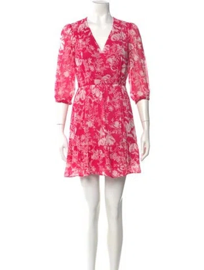 Pre-owned Ba&sh Floral Print Mini Dress In Multi