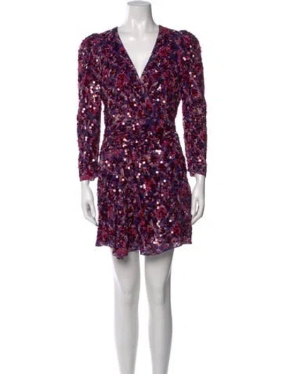 Pre-owned Ba&sh Floral Print Mini Dress In Multi