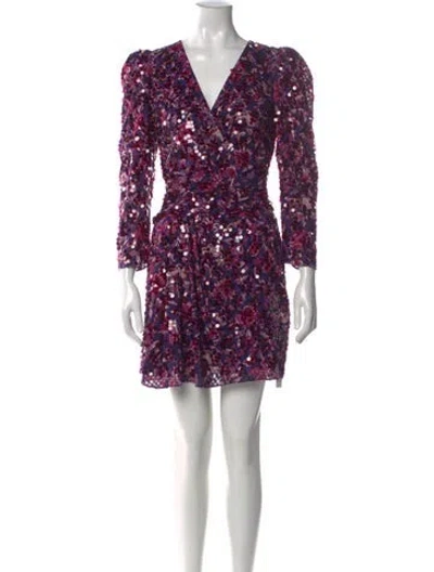 Pre-owned Ba&sh Floral Print Mini Dress In Multi