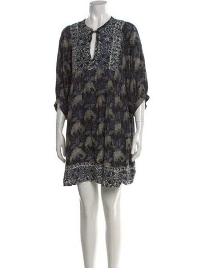 Pre-owned Ba&sh Floral Print Mini Dress In Multi