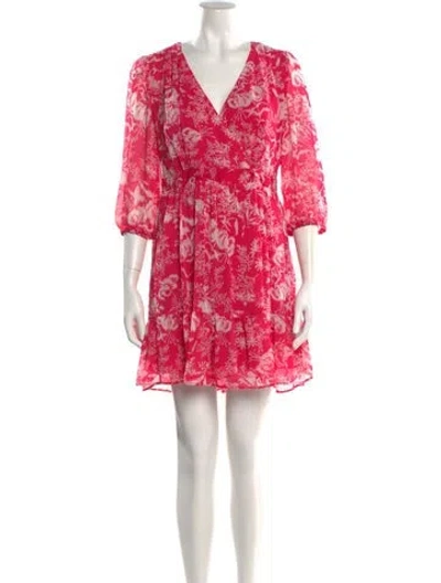 Pre-owned Ba&sh Floral Print Mini Dress In Multi