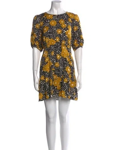 Pre-owned Ba&sh Floral Print Mini Dress In Multi