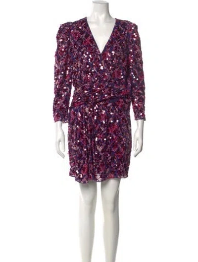 Pre-owned Ba&sh Floral Print Mini Dress In Multi