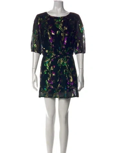 Pre-owned Ba&sh Floral Print Mini Dress In Multi