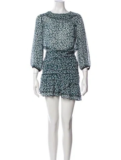 Pre-owned Ba&sh Floral Print Mini Dress In Multicolor