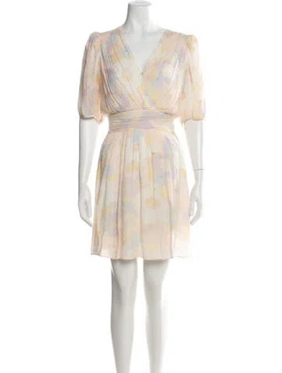 Pre-owned Ba&sh Floral Print Mini Dress In Pink