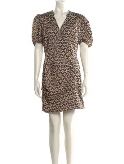 Pre-owned Ba&sh Floral Print Mini Dress W/ Tags In Multi
