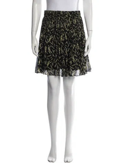 Pre-owned Ba&sh Floral Print Mini Skirt In Black