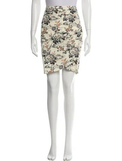 Pre-owned Ba&sh Floral Print Mini Skirt In Neutral