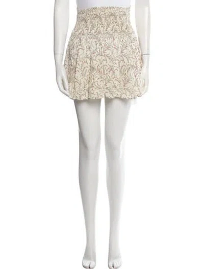 Pre-owned Ba&sh Floral Print Mini Skirt In Neutral