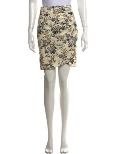 Pre-owned Ba&sh Floral Print Mini Skirt In Neutrals