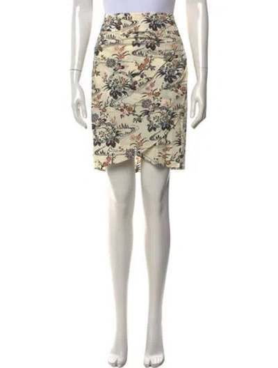 Pre-owned Ba&sh Floral Print Mini Skirt In Neutrals