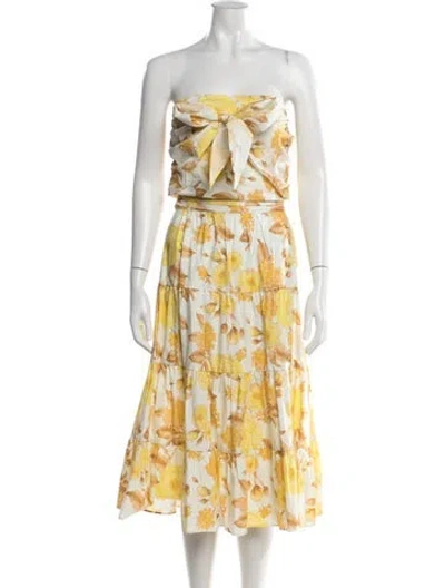 Pre-owned Ba&sh Floral Print Set In White