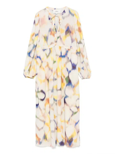 BA&SH BA&SH FLORIA BEIGE PRINT DRESS MU