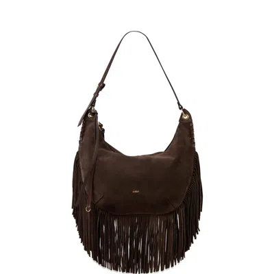 Ba&sh Fringes Suede Tote Bag In Brown