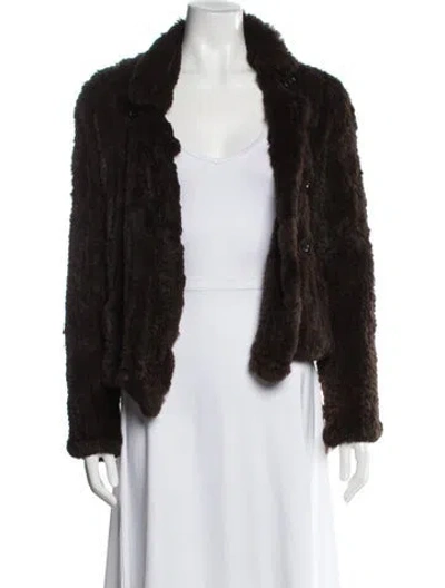 Pre-owned Ba&sh Fur Jacket In Brown