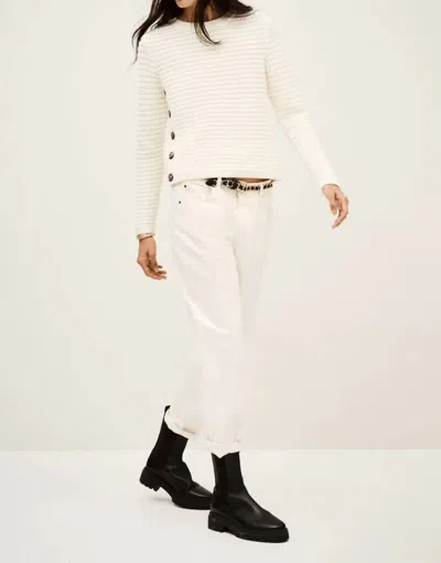 Ba&sh Gael Button Down Sweater In Off White In Red