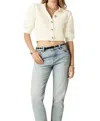 Ba&sh Garance Puffed Sleeves Cardigan In Ecru In White
