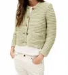 Ba&sh Gaspard Cardigan In Sage In Multi