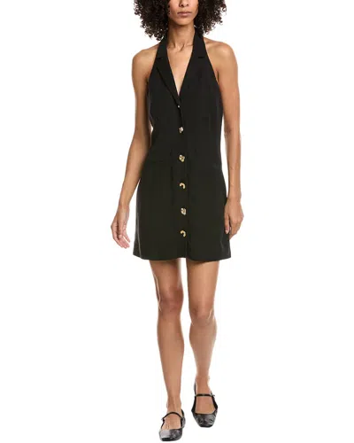 Ba&sh Gelsy Linen-blend Halter Dress In Black