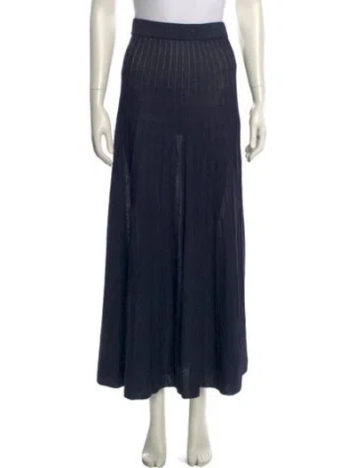 Pre-owned Ba&sh Glitter Accents Long Skirt In Blue