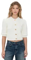 Ba&sh Grance Cardigan Ecru In White