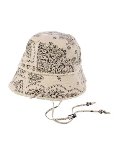 Pre-owned Ba&sh Graphic Print Bucket Hat In Neutral