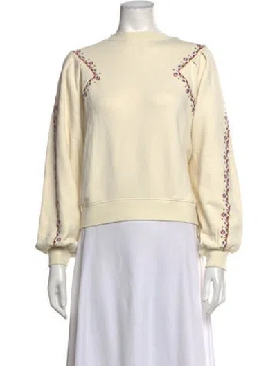 Pre-owned Ba&sh Graphic Print Crew Neck Sweatshirt W/ Tags In Neutrals