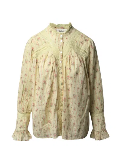 Pre-owned Ba&sh Haby Floral-pattern Blouse In Neutral