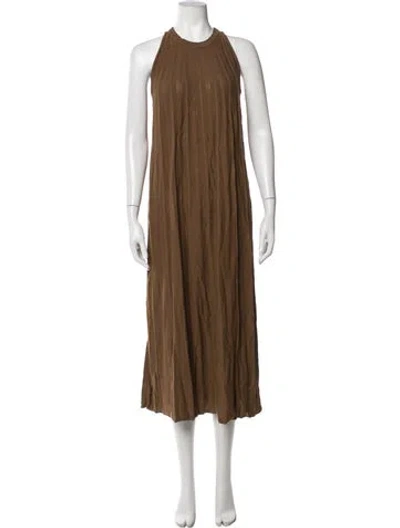 Pre-owned Ba&sh Halterneck Midi Length Dress In Neutrals