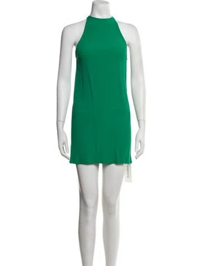 Pre-owned Ba&sh Halterneck Mini Dress In Green
