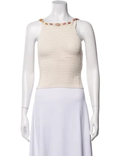 Pre-owned Ba&sh Halterneck Sleeveless Top In Neutral
