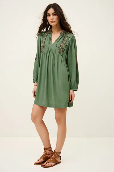 Ba&sh Henley Collar Dress Telma For Women In Gray