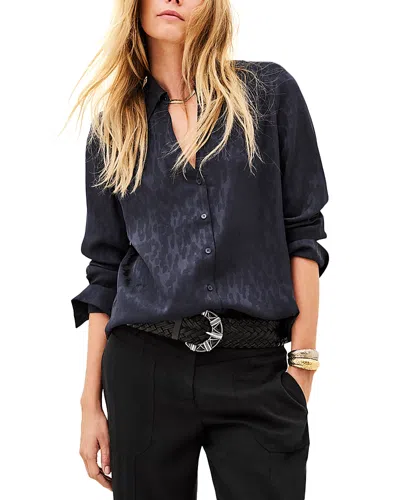Ba&sh Long Sleeve Shirt Collar Shirt Hetsey For Women In Blue