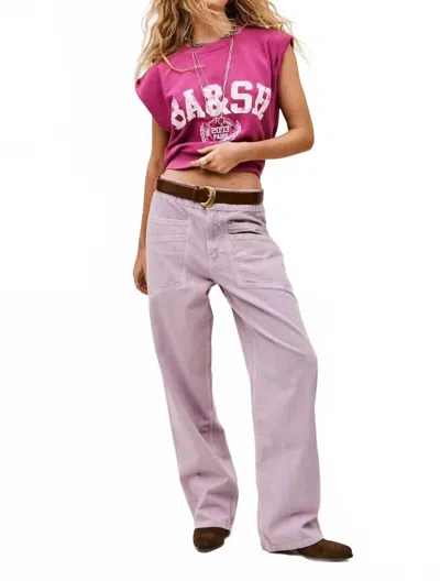 Ba&sh High Waist Fima Pant In Lavande In Purple