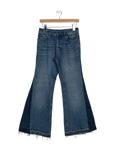 Pre-owned Ba&sh High-rise Flared Jeans In Blue