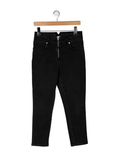 Pre-owned Ba&sh High-rise Skinny Leg Jeans In Black