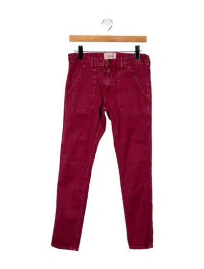 Pre-owned Ba&sh High-rise Skinny Leg Jeans In Red